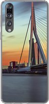 Geschikt voor Huawei P20 Pro hoesje - Rotterdam - Erasmus - Zonsondergang - Siliconen Telefoonhoesje