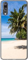 Geschikt voor Huawei P20 hoesje - Strand - Tropisch - Zee - Siliconen Telefoonhoesje