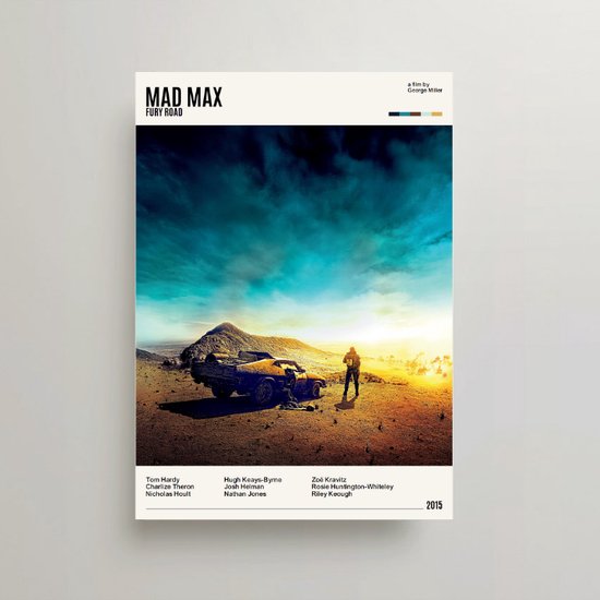 Mad Max: Fury Road Poster - Minimalist Filmposter A3 - Mad Max Fury Road Movie Poster - Mad Max Merchandise - Vintage Posters - 2