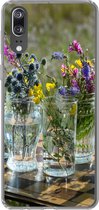 Telefoonhoesje Geschikt voor Huawei P20 hoesje - Vaas - Bloemen - Kleuren - Siliconen Telefoonhoesje
