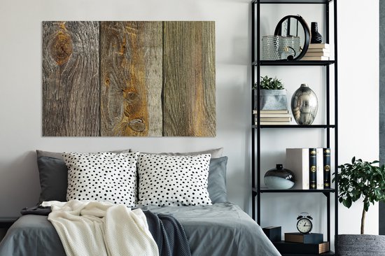 Tableau Tableau Planches - Bois - Design - Vintage - 140x90 cm - Décoration murale