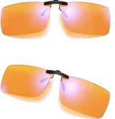 Slaaploos Blauw licht filter bril clip - Clip voor computerbril op sterkte
