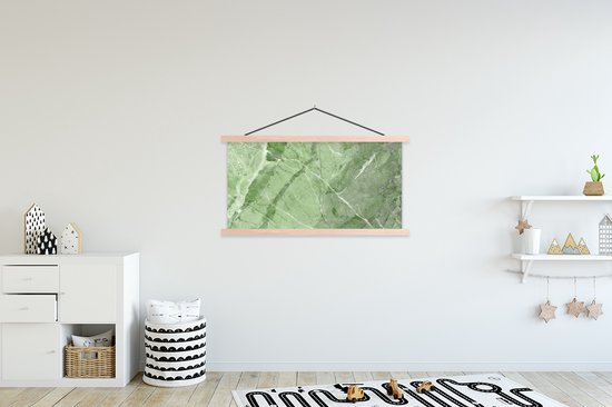 Porte-affiche avec affiche - Affiche scolaire - Boulders - Vert - Wit - Granit - 150x75 cm - Lattes transparentes