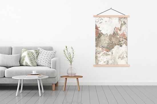 Porte-affiche avec affiche - Affiche scolaire - Cristal - Wit - Granit - 120x180 cm - lattes vierges
