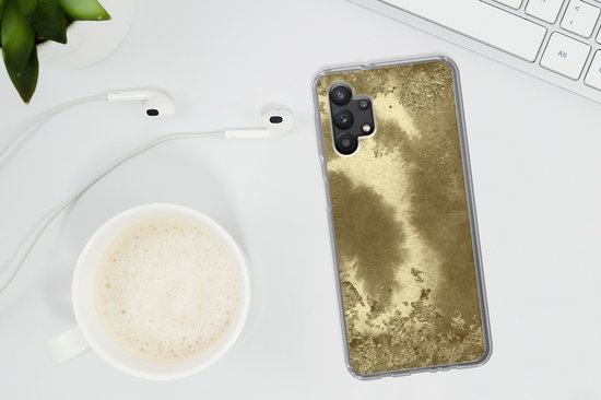 Coque Samsung Galaxy A32 5G - Or - Abstrait - Peinture - Coque de téléphone en Siliconen
