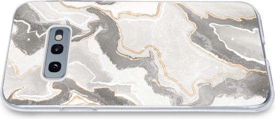 Coque Samsung Galaxy S10e - Marbre - Marron - Grijs - Coque de téléphone en Siliconen