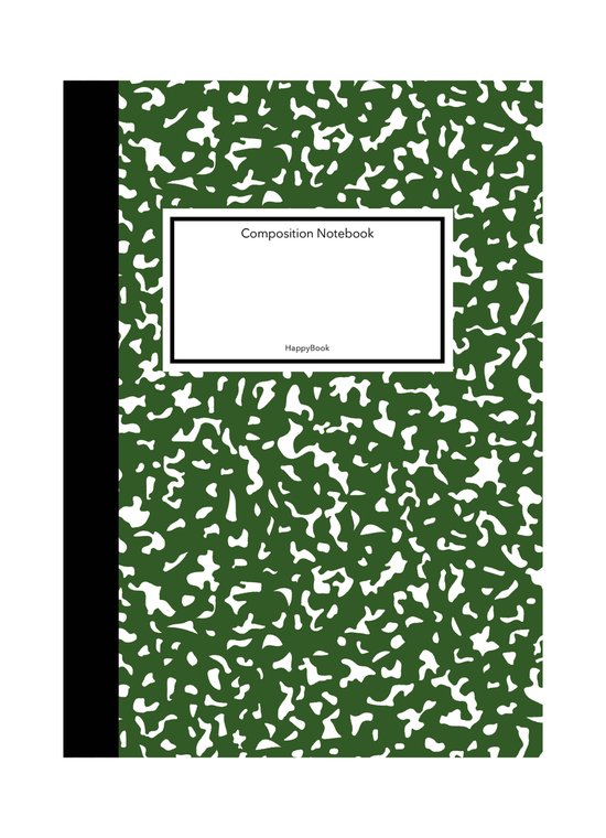 HappyBook - Notitieboek - Klassiek - Groen - Softcover - Gelijnd - Werk - Studie - School - Dagboek - Elastiek - Boekenlegger - Cadeau - Relatiegeschenk - Notebook - Zakelijk notitieboek - Business boek - Boek voor al je planner - Structuur - notitie