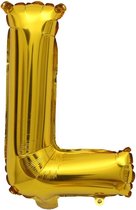 Folieballon / Letterballon Goud  - Letter L - 41cm