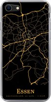 Geschikt voor iPhone SE 2020 hoesje - Essen - Kaart - Goud - Siliconen Telefoonhoesje