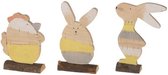 Oneiro’s Luxe Houten Paas figuren - per stuk - ø 14x6x18cm – decoratie – pasen – paasdecoratie – paashaas – eieren – has – kip – gekleurde eieren – paastak – lente – feestdecoratie