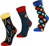 Colorcool Leuke Damessokken | Kleurrijke Damessokken Set | Vrolijke Polka Dot Sokken | Hobbyprint Sokken |  3 Paar | 37 - 41 | Hoogwaardige Katoen | Naadloos