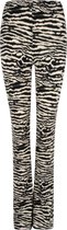 flared broek zebra print