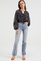 WE Fashion Dames high rise bootcut jeans