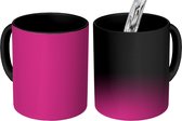 Magische Mok - Foto op Warmte Mokken - Koffiemok - Fuchsia - Neon - Kleuren - Magic Mok - Beker - 350 ML - Theemok