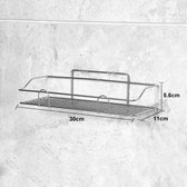 Pico NL® Doucherek Zonder Boren - Badkamerrek Zelfklevend - Planchet Badkamer - Zilver