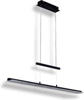 Modern  Glazen LED Hanglamp - hanglamp LED zwart, 1-lichtbron hoogte verstelbaar - Woonkamer Led Hanglamp Rechthoekige Plafondlamp - Interieur Hanglamp