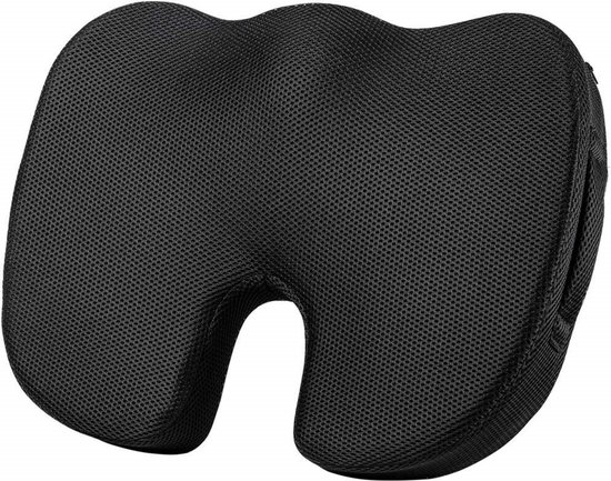 Ajiteogy Zitkussens van traagschuim, innovatief aambeien en staartbeen pijnverlichtingskussen met wetenschappelijk ontwerp van het achtergat, antislip traagschuim bilkussen voor thuis, kantoor
