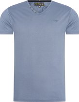 Mezaguz Heren T-Shirt Teessential Stóne Ashes Bleu Maat XL