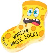 magische sokken Monster geel kindersokken