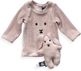Little koekies - Cadeauset shirt en knuffel Flap pinky - geboortecadeau - babyshower - kraamcadeau - geboorte - zwanger