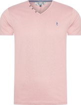 Mezaguz Heren T-Shirt Teessential Pastel Silver Pink Maat XL