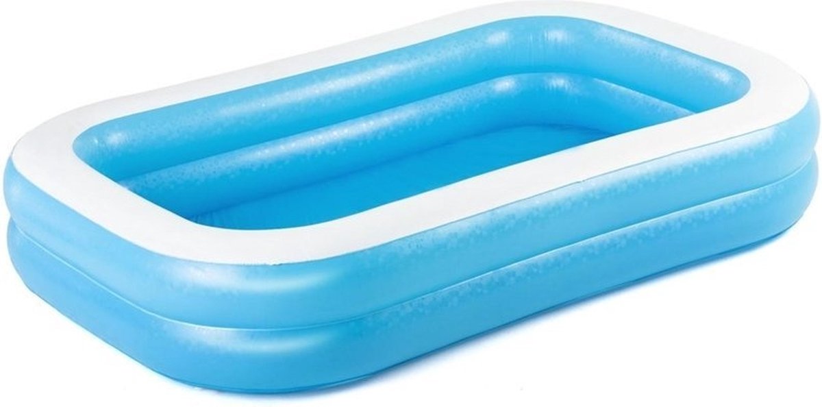 Bestway - opblaasbaar zwembad - rechthoek - 262 x 175 x 51 cm - blauw