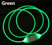 hondenriem - verlicht - verstelbaar - flexibel - licht materiaal - groen