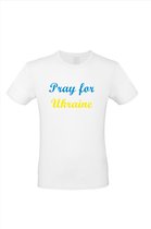 T shirt Oekraine Pray For Ukraine Wit | Ukraine |Shirt met Oekraine vlag | OPBRENGST NAAR OEKRAÏNE!