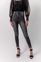 High waist grey jeans