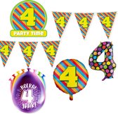 4 jaar Verjaardag Versiering Happy Party XL