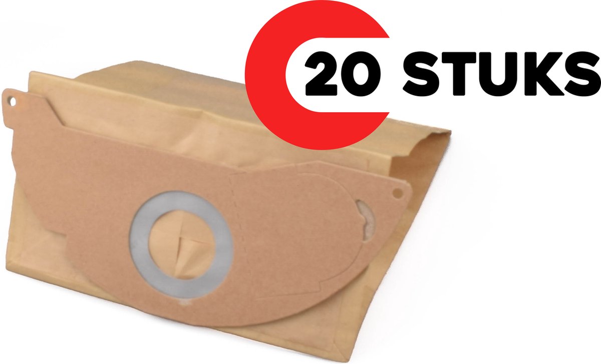 Geschikt voor KARCHER. voordeelpak 2 x 10 stuks. Stofzuigerzakken voor WD2, KNT2, 6.904-322.0, KFI222, Papier. COVAKO Merk