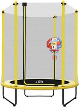 LANGXUN 150 cm indoor/outdoor trampoline voor kinderen/kinderen, beste verjaardagscadeau, goede oefenapparatuur