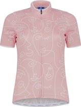 Rogelli Faces Fietsshirt - Korte Mouwen - Dames - Roze - Maat XS