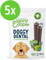 Edgard & Cooper Doggy Dental Sticks Appel - Eucalyptusolie Large - 5 Zakken