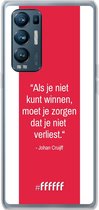 6F hoesje - geschikt voor OPPO Find X3 Neo -  Transparant TPU Case - AFC Ajax Quote Johan Cruijff #ffffff