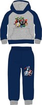 Marvel Avengers set joggingpak - trainingspak - vrijetijdspak - hoodie + Broek - blauw/grijs - 110 cm - 5 Jaar