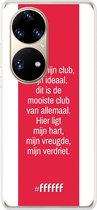 6F hoesje - geschikt voor Huawei P50 Pro -  Transparant TPU Case - AFC Ajax Dit Is Mijn Club #ffffff