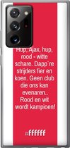6F hoesje - geschikt voor Samsung Galaxy Note 20 Ultra -  Transparant TPU Case - AFC Ajax Clublied #ffffff