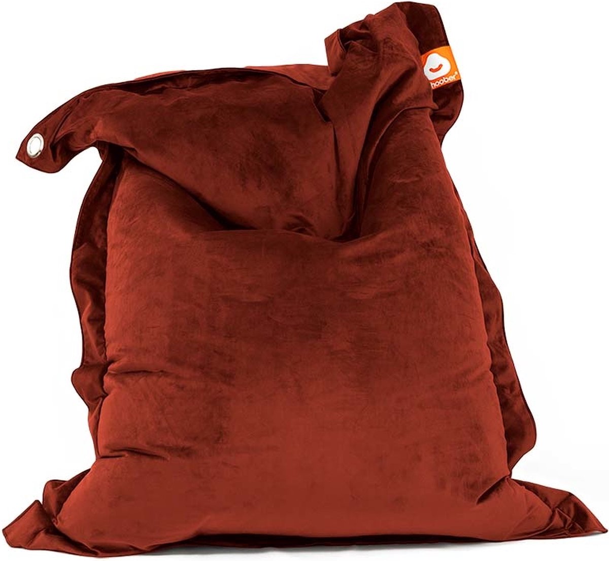 Whoober rechthoek zitzak St. Tropez M velvet bordeaux rood - Wasbaar - Zacht en comfortabel