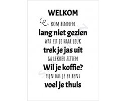25 stuks welkom kom binnen - A6 (10.5x14.8cm) enkele quote kaarten | 10,5x14,8cm | uitnodiging feest - buren- nieuwe woning