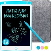 LCD Tekentablet "Blauw" 8.5 inch - Cadeautjes - Met Hoesje & Extra Pen - Kindertablet - Teken Ipad - Leren Tekenen - Speelgoed Jongens - Ewriter - Tekenset - Grafische - Tekentable