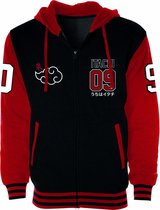 Naruto - Itachi 09 Hoodie met Rits Rood/Zwart (M)