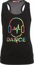 sporttop Dance meisjes viscose zwart maat 164