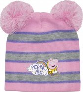 muts Peppa Pig meisjes acryl roze/grijs one-size