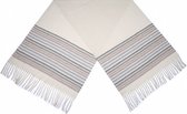 sjaal Gestreept dames 180 x 65 cm polyester wit