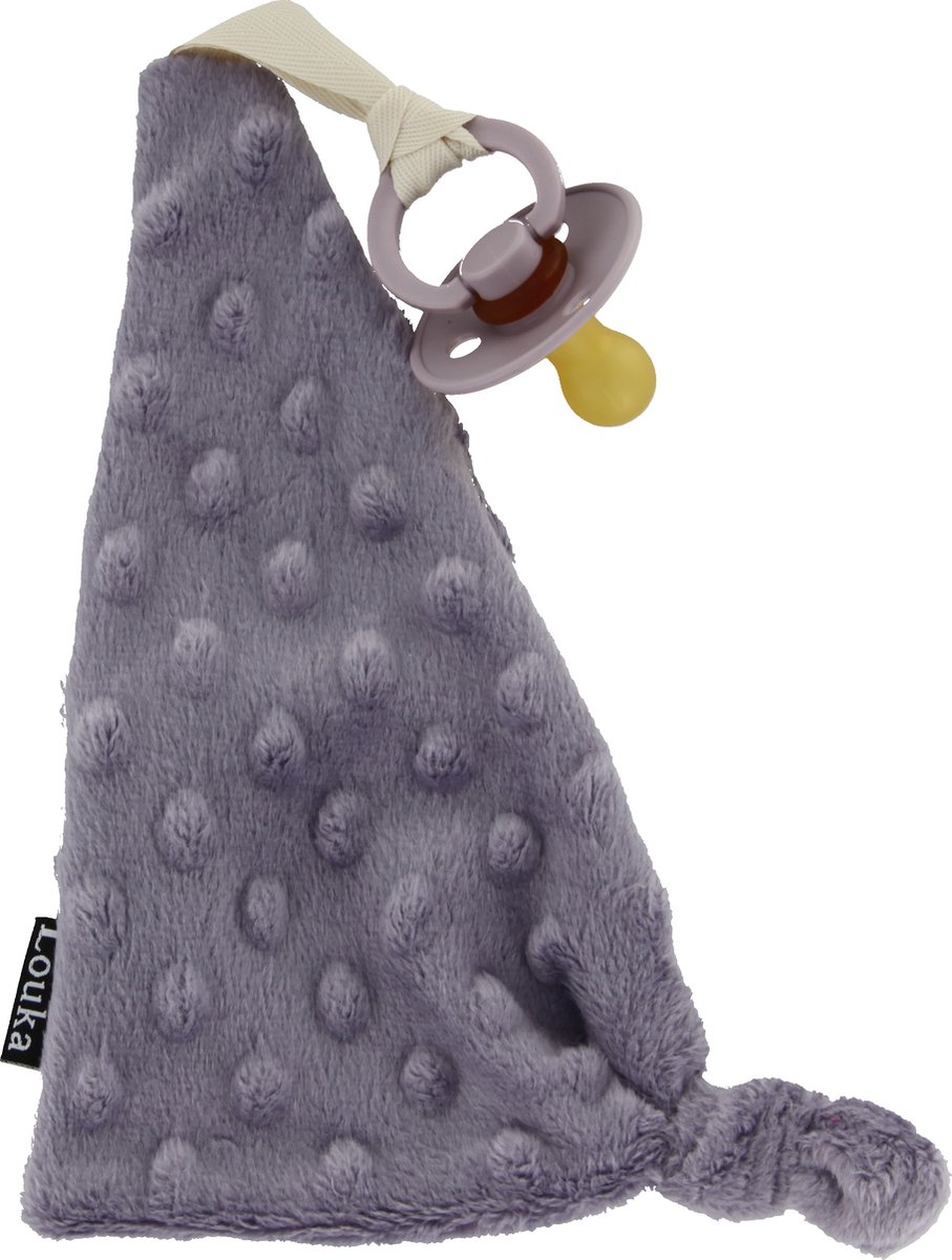 Goedkoopste Louka Speendoekje driehoek minky paars - speenknuffel - excl. Bibs speen