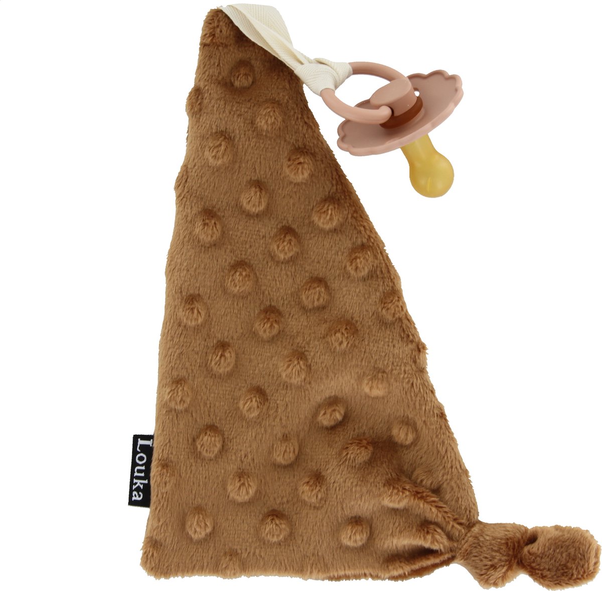 Goedkoopste Louka Speendoekje driehoek minky caramel - speenknuffel - excl. Bibs speen