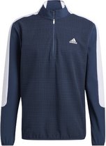 sweatshirt Print 1/4 Zip polyester/elastaan blauw mt XS