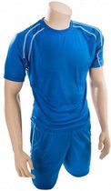 voetbalshirt- en broek Lyon junior blauw maat XXS