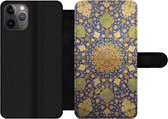 Bookcase Geschikt voor iPhone 11 Pro Max telefoonhoesje - Cirkel - Plafond - Blauw - Met vakjes - Wallet case met magneetsluiting